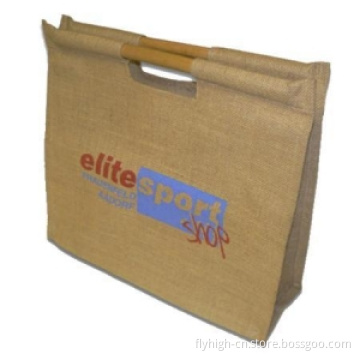 Fashion Short Handle Middle Size Jute Bag